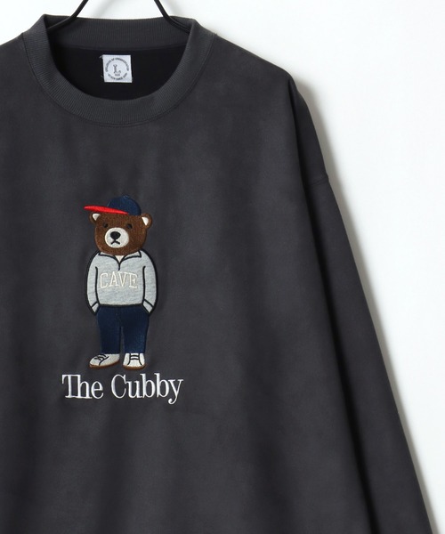 Lazar(ラザル)の「Bear Embroidery Faux Suede Sweat/オーバーサイズ フェイクスウェード クマ刺繍 スウェット トレーナー/レディース メンズ(スウェット・レディース・サックスブルー/グレー系その他/ホワイト系その他/グレー/チャコールグレー/アイボリー・M/L)」の9枚目の写真