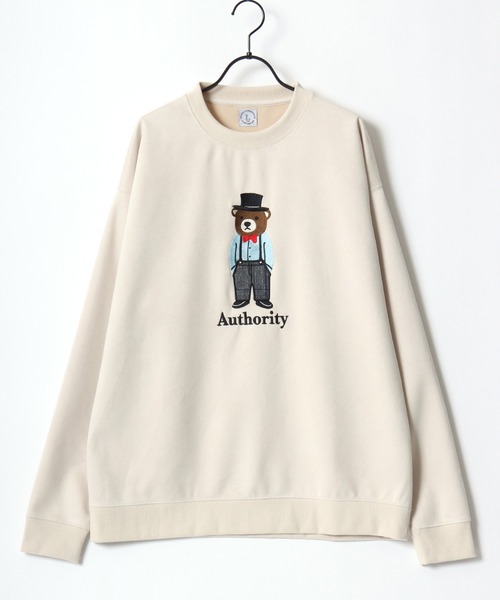 Lazar(ラザル)の「Bear Embroidery Faux Suede Sweat/オーバーサイズ フェイクスウェード クマ刺繍 スウェット トレーナー/レディース メンズ(スウェット・レディース・サックスブルー/グレー系その他/ホワイト系その他/グレー/チャコールグレー/アイボリー・M/L)」の14枚目の写真