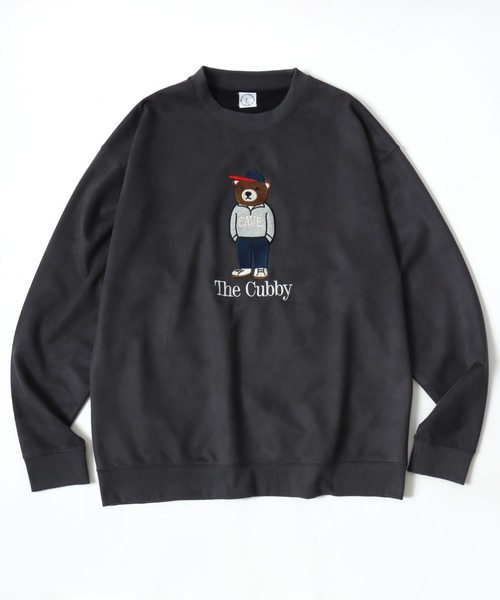 Lazar(ラザル)の「Bear Embroidery Faux Suede Sweat/オーバーサイズ フェイクスウェード クマ刺繍 スウェット トレーナー/レディース メンズ(スウェット・レディース・サックスブルー/グレー系その他/ホワイト系その他/グレー/チャコールグレー/アイボリー・M/L)」の21枚目の写真