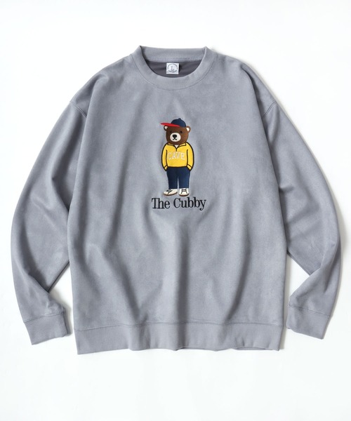 Lazar(ラザル)の「Bear Embroidery Faux Suede Sweat/オーバーサイズ フェイクスウェード クマ刺繍 スウェット トレーナー/レディース メンズ(スウェット・レディース・サックスブルー/グレー系その他/ホワイト系その他/グレー/チャコールグレー/アイボリー・M/L)」の22枚目の写真