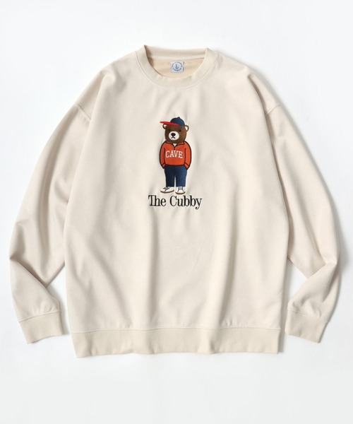 Lazar(ラザル)の「Bear Embroidery Faux Suede Sweat/オーバーサイズ フェイクスウェード クマ刺繍 スウェット トレーナー/レディース メンズ(スウェット・レディース・サックスブルー/グレー系その他/ホワイト系その他/グレー/チャコールグレー/アイボリー・M/L)」の19枚目の写真