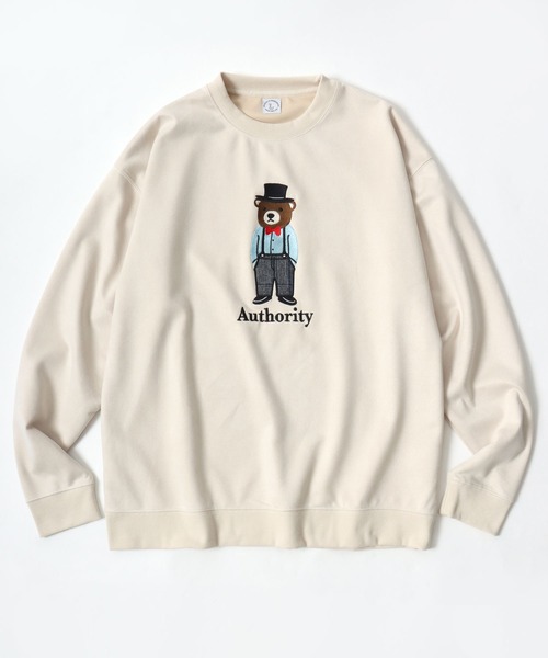 Lazar(ラザル)の「Bear Embroidery Faux Suede Sweat/オーバーサイズ フェイクスウェード クマ刺繍 スウェット トレーナー/レディース メンズ(スウェット・レディース・サックスブルー/グレー系その他/ホワイト系その他/グレー/チャコールグレー/アイボリー・M/L)」の20枚目の写真