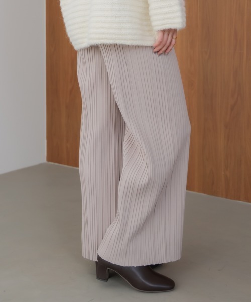 Bou Jeloud(ブージュルード)の「起毛プリーツパンツ(その他パンツ・レディース・ベージュ/A/ブラック/ブラウン・M)」の8枚目の写真