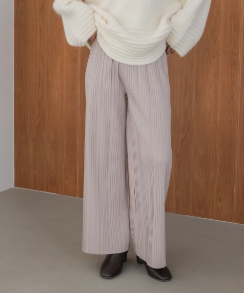 Bou Jeloud(ブージュルード)の「起毛プリーツパンツ(その他パンツ・レディース・ベージュ/A/ブラック/ブラウン・M)」の11枚目の写真