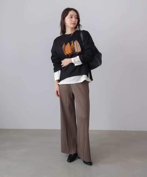 Bou Jeloud(ブージュルード)の「起毛プリーツパンツ(その他パンツ・レディース・ベージュ/A/ブラック/ブラウン・M)」の18枚目の写真