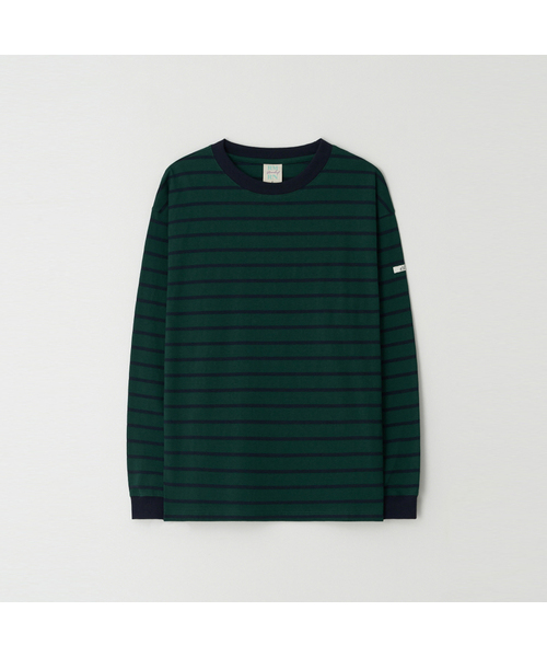 RMRN(アルエームアルエヌ)の「STRIPE ORGANIC T-SHIRT(Tシャツ/カットソー・レディース・ブラック/ブラウン/グリーン・FREE)」の3枚目の写真