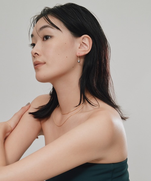 novice（ノーヴィス）の「【novice】Freshwater Pearl Pierce［Silver925］（ピアス（両耳用）・レディース・ゴールド・FREE）」の5枚目の写真