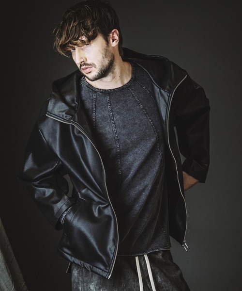 NO ID.（ノーアイディ）の「【NO ID.】Synthetic Leather Big Hooded