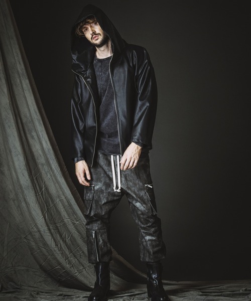 NO ID.（ノーアイディ）の「【NO ID.】Synthetic Leather Big Hooded