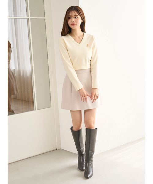 SNIDEL(スナイデル)の「構築ミニスカート(スカート・レディース・ブラック/ライトベージュ/イエロー・0/1)」の12枚目の写真