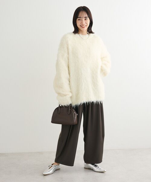 Green Parks(グリーンパークス)の「ウエストタックイージーパンツ(その他パンツ・レディース・カーキ/ブラック/チャコールグレー・FREE)」の9枚目の写真