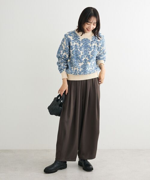 Green Parks(グリーンパークス)の「ウエストタックイージーパンツ(その他パンツ・レディース・カーキ/ブラック/チャコールグレー・FREE)」の7枚目の写真