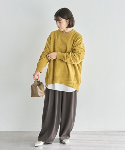 Green Parks(グリーンパークス)の「ウエストタックイージーパンツ(その他パンツ・レディース・カーキ/ブラック/チャコールグレー・FREE)」の5枚目の写真