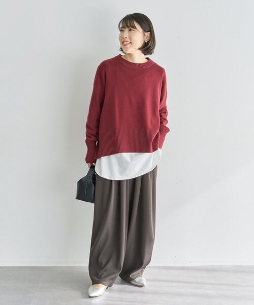 Green Parks(グリーンパークス)の「ウエストタックイージーパンツ(その他パンツ・レディース・カーキ/ブラック/チャコールグレー・FREE)」の4枚目の写真