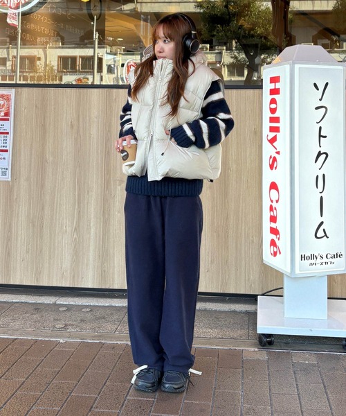 CANAL JEAN（キャナルジーン）の「El mar　パファーパーカーベスト（ダウンベスト・レディース・クリーム・ONE SIZE）」の2枚目の写真