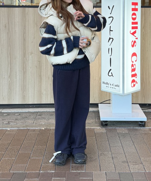 CANAL JEAN（キャナルジーン）の「El mar　パファーパーカーベスト（ダウンベスト・レディース・クリーム・ONE SIZE）」の5枚目の写真