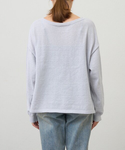 SHENERY（シーナリー）の「シアーワイドニット（ニット/セーター・レディース・ライトグレー/ミント/ブラック/オフホワイト・FREE）」の18枚目の写真