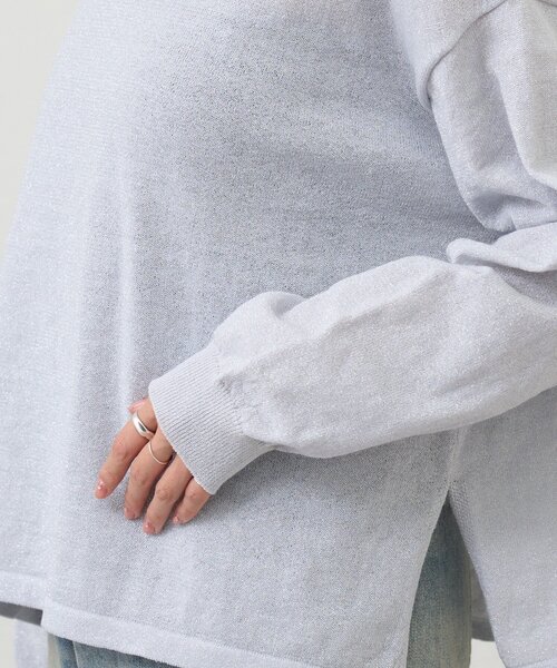 SHENERY（シーナリー）の「シアーワイドニット（ニット/セーター・レディース・ライトグレー/ミント/ブラック/オフホワイト・FREE）」の20枚目の写真