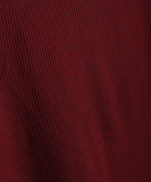 WESTSEA(ウエストシー)の「バイカラー 配色切替 長袖 ショート丈 ヘンリーネックトップス 薄手(Tシャツ/カットソー・レディース・ブラック/ワイン/ブラウン・FREE)」の20枚目の写真
