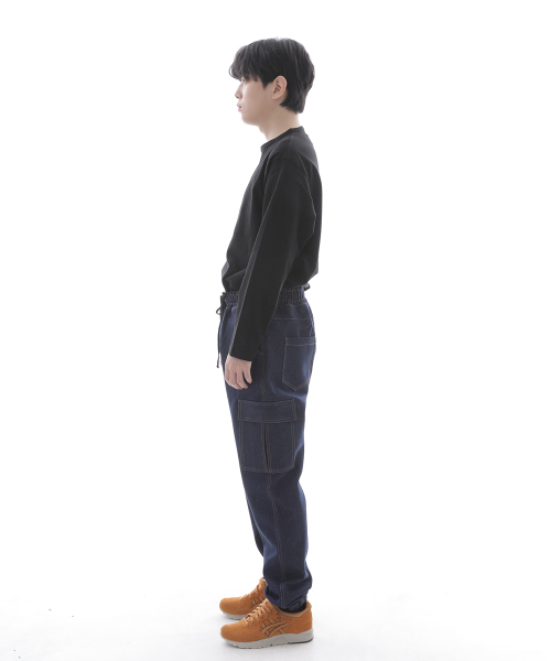 SAINTCREW(セントクルー)の「レトロラインカーゴジョガーデニムパンツ RL-311CJ ダークブルー(デニムパンツ・メンズ・その他・SMALL/MEDIUM/LARGE/X-LARGE)」の5枚目の写真
