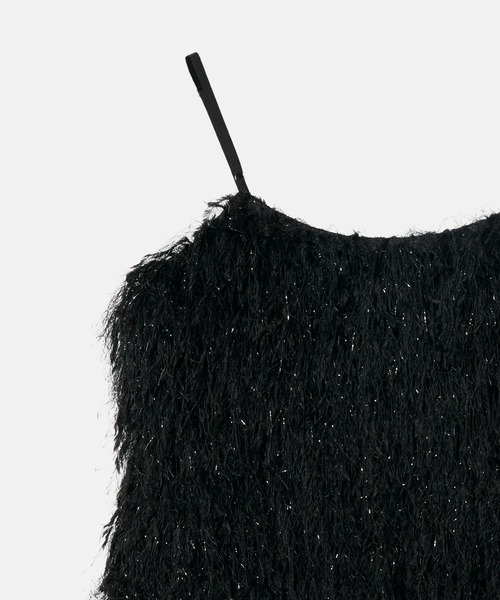 LE CIEL BLEU（ルシェルブルー）の「グリッターフリンジキャミトップ / Glitter Fringe Cami Top（シャツ/ブラウス・レディース・ブラック・36）」の9枚目の写真