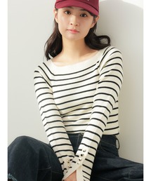 Te chichi（テチチ）の「【ZOZO限定】スクエアネック袖ボタンリブニットプルオーバー（ニット/セーター）」