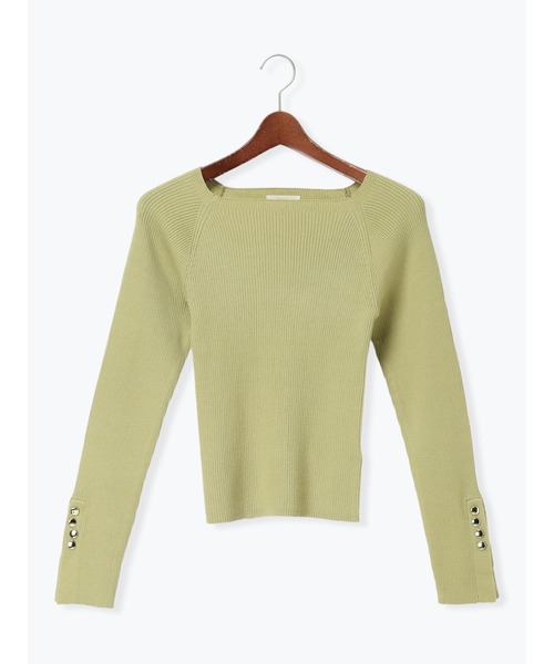 Te chichi（テチチ）の「【ZOZO限定】スクエアネック袖ボタンリブニットプルオーバー（ニット/セーター・レディース・ブルー/クリーム/チャコールグレー/グリーン/ホワイト/グレー/オフホワイト/ベージュ/レッド/ブラック・F）」の19枚目の写真