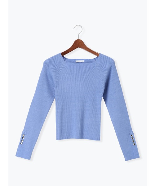 Te chichi（テチチ）の「【ZOZO限定】スクエアネック袖ボタンリブニットプルオーバー（ニット/セーター・レディース・ブルー/クリーム/チャコールグレー/グリーン/ホワイト/グレー/オフホワイト/ベージュ/レッド/ブラック・F）」の20枚目の写真