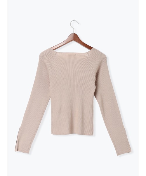 Te chichi（テチチ）の「【ZOZO限定】スクエアネック袖ボタンリブニットプルオーバー（ニット/セーター・レディース・ブルー/クリーム/チャコールグレー/グリーン/ホワイト/グレー/オフホワイト/ベージュ/レッド/ブラック・F）」の22枚目の写真