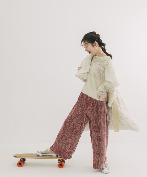 COHINA（コヒナ）の「【YUNA SANTA】トウィンクルベロアパンツ 【低身長・小柄女性】（その他パンツ・レディース・ホワイト/ブラック/ピンク・SHORT/REGULAR）」の21枚目の写真