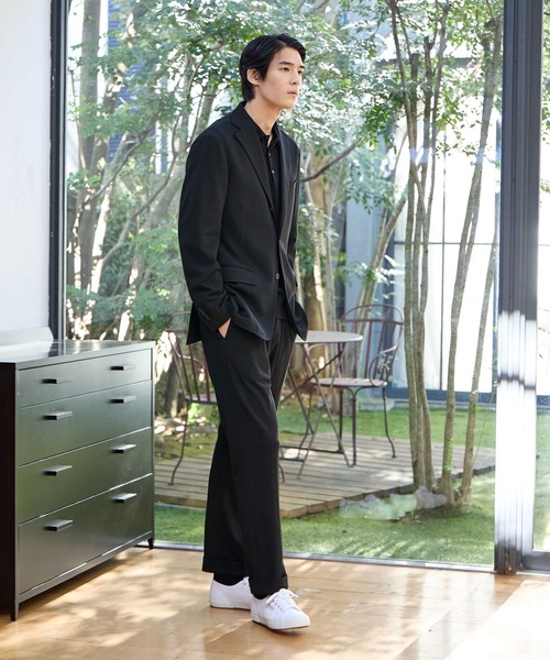 GLOBAL WORK(グローバルワーク)の「ストレッチハニカムパンツ/Salon de GW/600875(スラックス・メンズ・ブラック/ネイビー・X-LARGE/LARGE/MEDIUM/SMALL)」の3枚目の写真