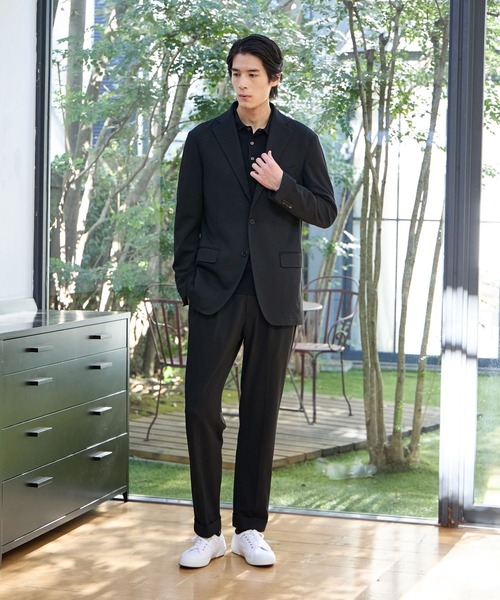 GLOBAL WORK(グローバルワーク)の「ストレッチハニカムパンツ/Salon de GW/600875(スラックス・メンズ・ブラック/ネイビー・X-LARGE/LARGE/MEDIUM/SMALL)」の4枚目の写真