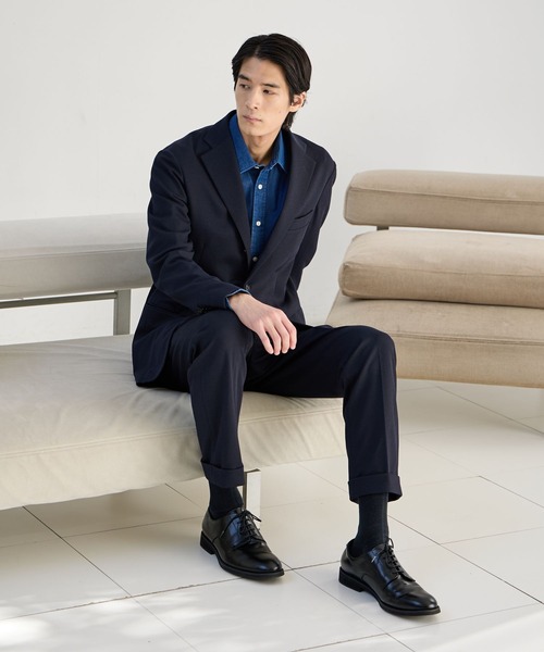 GLOBAL WORK(グローバルワーク)の「ストレッチハニカムパンツ/Salon de GW/600875(スラックス・メンズ・ブラック/ネイビー・X-LARGE/LARGE/MEDIUM/SMALL)」の15枚目の写真