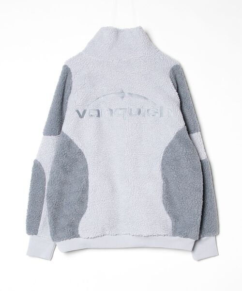 VANQUISH（ヴァンキッシュ）の「VANQUISH / ヴァンキッシュ Sans Serif ロゴ ジップアップ ボアスウェットジャケット（ブルゾン・メンズ・グレー/ブラウン・M/L）」の15枚目の写真