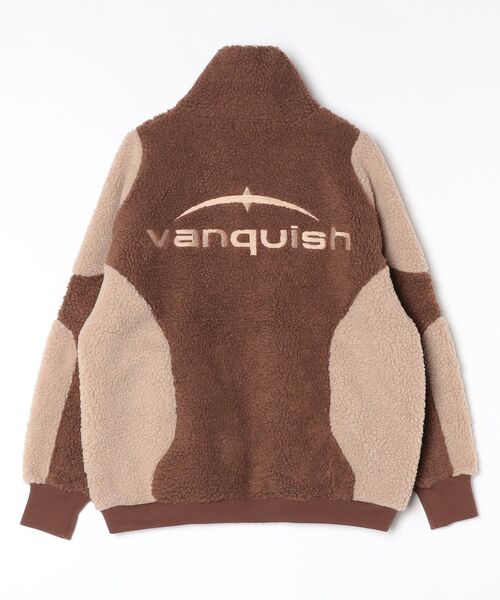 VANQUISH（ヴァンキッシュ）の「VANQUISH / ヴァンキッシュ Sans Serif ロゴ ジップアップ ボアスウェットジャケット（ブルゾン・メンズ・グレー/ブラウン・M/L）」の17枚目の写真