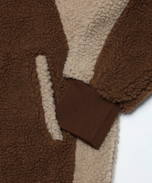 VANQUISH（ヴァンキッシュ）の「VANQUISH / ヴァンキッシュ Sans Serif ロゴ ジップアップ ボアスウェットジャケット（ブルゾン・メンズ・グレー/ブラウン・M/L）」の12枚目の写真