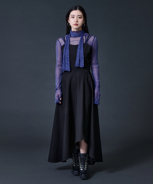 Ellno de Mavie(エルノデメヴィ)の「ボウタイツキラメシアートップス(Tシャツ/カットソー・レディース・ブラック/ブルー・FREE)」の16枚目の写真