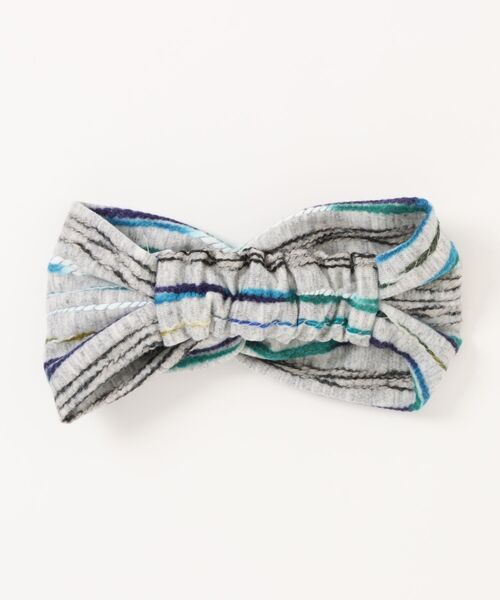 チャイハネ（チャイハネ）の「【チャイハネ】ソフトボーダーヘアバンド（ヘアバンド・レディース・ベージュ/ブルー・FREE）」の6枚目の写真