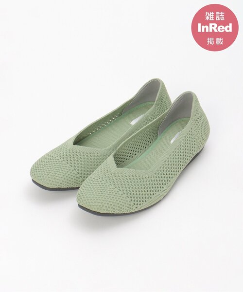 ikka（イッカ）の「【雑誌InRed4月号掲載】洗えるメッシュスクエアパンプス（パンプス・レディース・ライトグレー/シルバー系/ブラック/グリーン・M/L）」の3枚目の写真