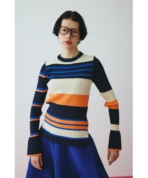 HeRIN.CYE | Randam Border knit tops　　ランダムボーダーニットトップス(ニット/セーター)