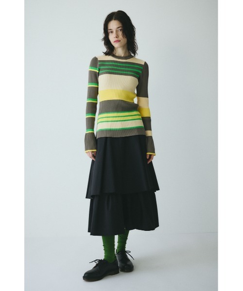 HeRIN.CYE（ヘリンドットサイ）の「Randam Border knit tops　　ランダムボーダーニットトップス（ニット/セーター・レディース・ブルー系その他3/グレー系その他・FREE）」の3枚目の写真