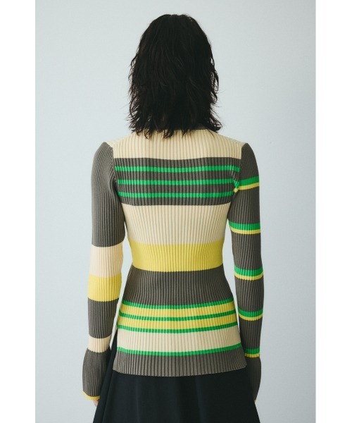 HeRIN.CYE（ヘリンドットサイ）の「Randam Border knit tops　　ランダムボーダーニットトップス（ニット/セーター・レディース・ブルー系その他3/グレー系その他・FREE）」の5枚目の写真