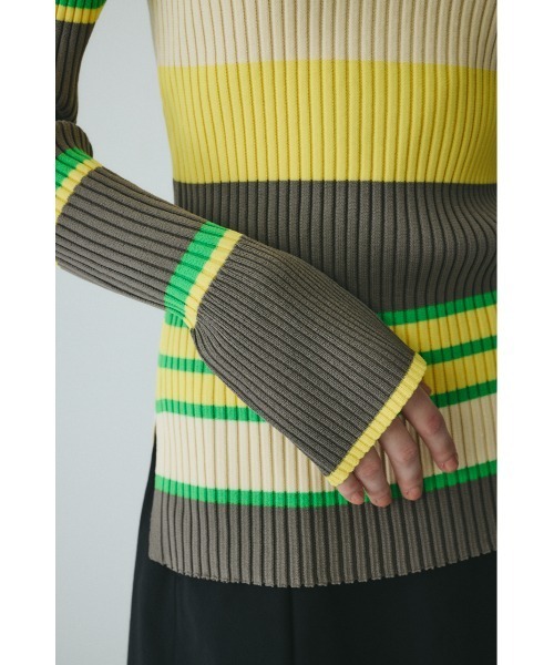 HeRIN.CYE（ヘリンドットサイ）の「Randam Border knit tops　　ランダムボーダーニットトップス（ニット/セーター・レディース・ブルー系その他3/グレー系その他・FREE）」の8枚目の写真