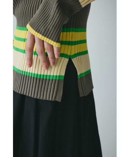 HeRIN.CYE（ヘリンドットサイ）の「Randam Border knit tops　　ランダムボーダーニットトップス（ニット/セーター・レディース・ブルー系その他3/グレー系その他・FREE）」の9枚目の写真