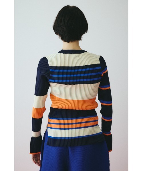 HeRIN.CYE（ヘリンドットサイ）の「Randam Border knit tops　　ランダムボーダーニットトップス（ニット/セーター・レディース・ブルー系その他3/グレー系その他・FREE）」の12枚目の写真