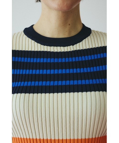 HeRIN.CYE（ヘリンドットサイ）の「Randam Border knit tops　　ランダムボーダーニットトップス（ニット/セーター・レディース・ブルー系その他3/グレー系その他・FREE）」の13枚目の写真