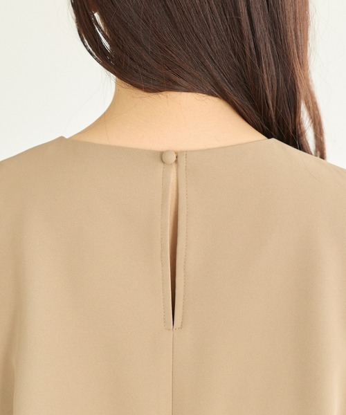 LAVEANGE(ラビアンジェ)の「シアースリーブ切替ワンピース│一枚で華やぐ/上品見え/ロングワンピース/オケージョン/洗える/レース/セレモニー(ドレス・レディース・モカ/ブラック・M/LL/3L/4L/5L)」の19枚目の写真