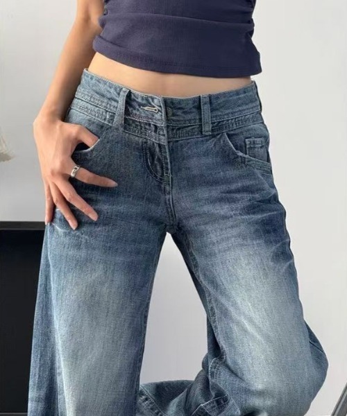 REBALANCE(リバランス)の「セミフレアデニムパンツ(デニムパンツ・レディース・A・LARGE/MEDIUM/SMALL)」の6枚目の写真