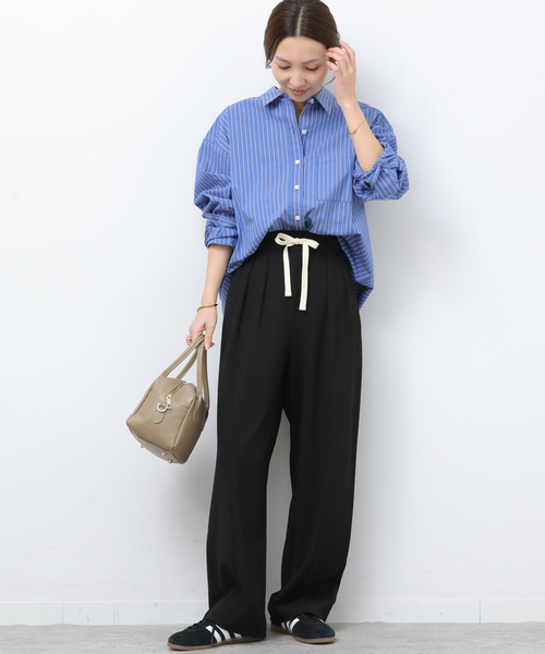 JOURNAL STANDARD relume(ジャーナルスタンダード レリューム)の「コクーンシルエットジャージーパンツ(その他パンツ・レディース・チャコールグレー/ブラック・FREE)」の3枚目の写真