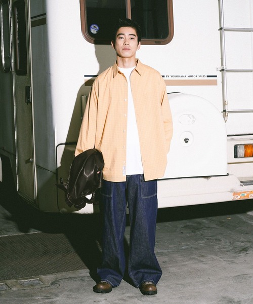 niko and...（ニコアンド）の「[niko and ...JEANS]DENIM BUSH PANTS（デニムパンツ・メンズ・オフホワイト/インディゴブルー・LARGE/MEDIUM）」の8枚目の写真